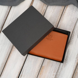 Portfel damski skórzany mały pomarańczowy w orientacji poziomej z RFID Paolo Peruzzi SL-06-OR