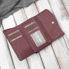 Portfel damski skórzany lakierowany z tłoczeniem croco burgundowy SP-24-CBGD