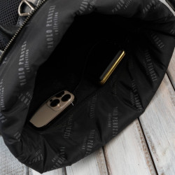 Plecak skórzany vintage roll top na laptopa miejski czarny Paolo Peruzzi SL-02-BL