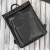 Plecak skórzany vintage roll top na laptopa miejski czarny Paolo Peruzzi SL-02-BL