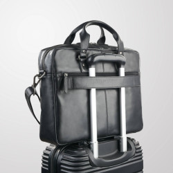 Torba męska na ramię do ręki skórzana na laptopa dokumenty A4 czarna pojemna Paolo Peruzzi SL-08-BL