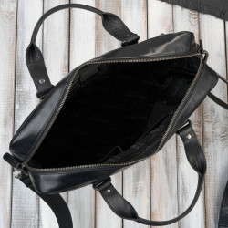 Torba męska na ramię do ręki skórzana na laptopa dokumenty A4 czarna pojemna Paolo Peruzzi SL-08-BL