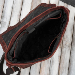 Torba skórzana męska na ramię na laptopa brązowa vintage Paolo Peruzzi SL-09-BR