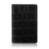 Etui na karty czarne skórzane z tłoczeniem croco eleganckie RFID Paolo Peruzzi KV-05-CBL