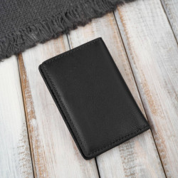 Etui na karty czarne skórzane eleganckie RFID Paolo Peruzzi KV-05-BL