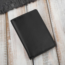 Etui na karty czarne skórzane eleganckie RFID Paolo Peruzzi KV-05-BL