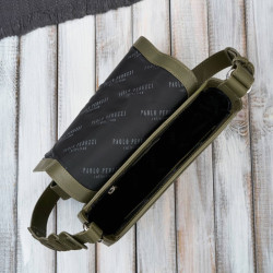 Torebka damska skórzana listonoszka ze skóry licowej modna oliwkowa Paolo Peruzzi KV-06-GR