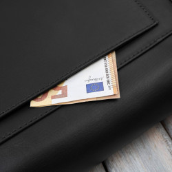 Torebka damska skórzana listonoszka ze skóry licowej modna czarna Paolo Peruzzi KV-06-BL