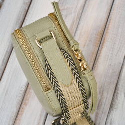 Torebka damska skórzana listonoszka na ramię modna zielona Paolo Peruzzi KV-03-GR