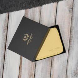 Portfel damski skórzany mały żółty w orientacji poziomej z RFID Paolo Peruzzi KV-04-YL