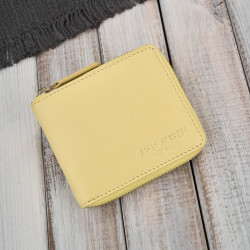 Portfel damski skórzany mały żółty w orientacji poziomej z RFID Paolo Peruzzi KV-04-YL