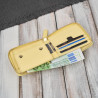 Portfel damski skórzany mały żółty w orientacji poziomej z RFID Paolo Peruzzi KV-04-YL