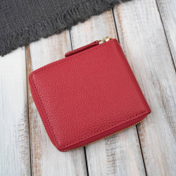 Portfel damski skórzany mały czerwony w orientacji poziomej z RFID Paolo Peruzzi KV-04-RD