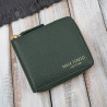 Portfel damski skórzany mały ciemnozielony w orientacji poziomej z RFID Paolo Peruzzi KV-04-DGR