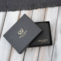 Portfel damski skórzany mały czarny w orientacji poziomej z RFID Paolo Peruzzi KV-04-BL