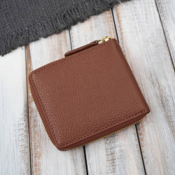 Portfel damski skórzany mały brązowy w orientacji poziomej z RFID Paolo Peruzzi KV-04-BR