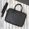 Torba męska na ramię skórzana na dokumenty A4 na laptopa czarna elegancka Paolo Peruzzi IM-05-BL