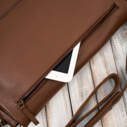 Torba męska skórzana na laptopa na ramię brązowa Paolo Peruzzi IM-03-BR