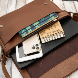 Torba męska skórzana na laptopa na ramię brązowa Paolo Peruzzi IM-03-BR