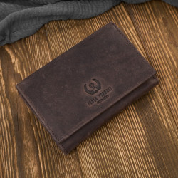 Portfel damski brązowy skóra naturalna vintage RFID Paolo Peruzzi T-33-HBR