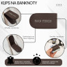 Klips na banknoty skórzany magnetyczny spinka elegancka brązowa Paolo Peruzzi KV-07-BR