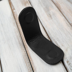 Klips na banknoty skórzany magnetyczny elegancki czarny Paolo Peruzzi KV-07-BL