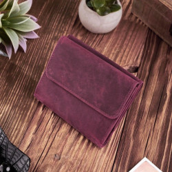 Portfel damski skórzany mały z ochroną RFID różowy Paolo Peruzzi T-11-CHR