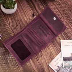 Portfel damski skórzany mały z ochroną RFID różowy Paolo Peruzzi T-11-CHR