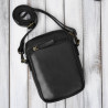 Saszetka męska skórzana na ramię czarna mała funkcjonalna Paolo Peruzzi IM-02-BL