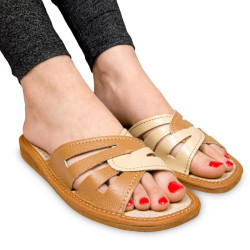 Kapcie damskie R.39 profilowane klapki komfort i wygoda na co dzień KD-05-BR-39