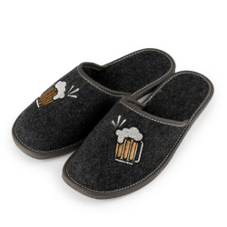 Domowe kapcie męskie R.41 z kuflem humor i komfort w jednym KM-13-BL-41