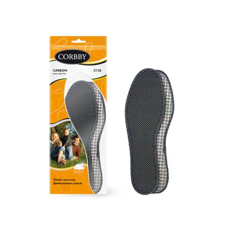 DYSTANSUJĄCE WKŁADKI DO BUTÓW Z WĘGLEM AKTYWNYM CORBBY R. 41/42