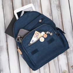 Modny plecaczek damski w kolorze granatowym  SP-10-DB