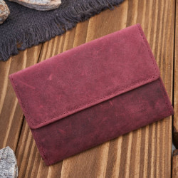 Portfel damski skórzany we wzory geometryczne mały vintage różowy RFID Paolo Peruzzi T-112-HCH