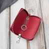 Skórzane etui na klucze czerwone, lakierowane z przyciemnianym wzorem SP-22-JRD