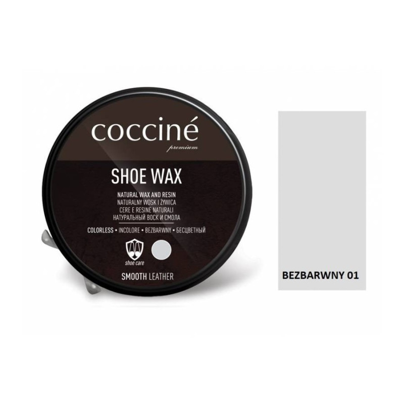 Wosk pasta do butów przeciw pękaniu skóry bezbarwny Coccine 40 ml