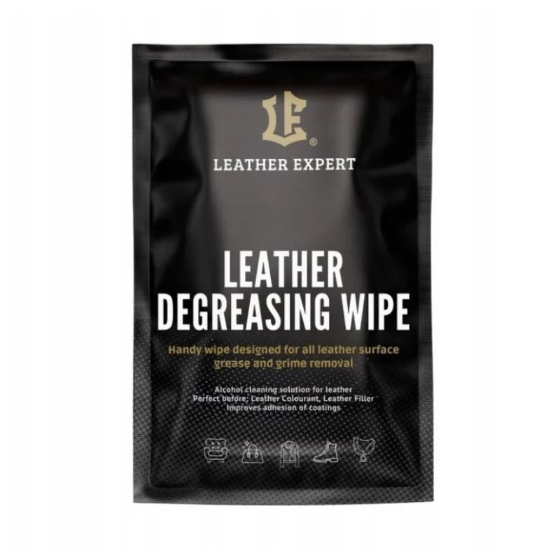 Leather Expert Degreasing Wipe chusteczka odtłuszczająca do skóry (1 szt.) LE-19-WDL