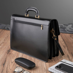 Ekskluzywna skórzana teczka męska Paolo Peruzzi N03-BL