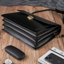 Ekskluzywna skórzana teczka męska Paolo Peruzzi N03-BL