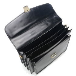 Ekskluzywna skórzana teczka męska aktówka N04-BL