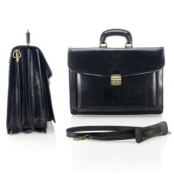 Ekskluzywna skórzana teczka męska aktówka N04-BL