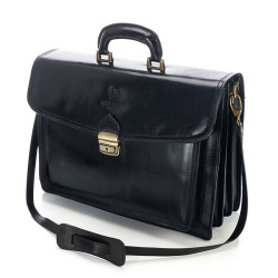 Ekskluzywna skórzana teczka męska aktówka N04-BL