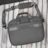 Torba na laptopa szara unisex materiałowa lekka do ręki na ramię AS-02-DGR