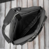 Torba na laptopa szara unisex materiałowa lekka do ręki na ramię AS-02-DGR