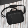 Torba na laptopa czarna unisex materiałowa lekka do ręki na ramię AS-02-BL