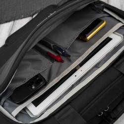 Torba na laptopa czarna unisex materiałowa lekka do ręki na ramię AS-02-BL