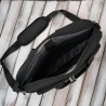 Torba na laptopa czarna unisex materiałowa lekka do ręki na ramię AS-02-BL