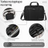 Torba na laptopa czarna unisex materiałowa lekka do ręki na ramię AS-02-BL