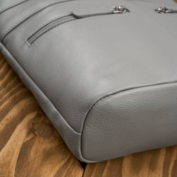 Torebka damska skórzana na ramię pojemna szara Paolo Peruzzi AY-23-GRE