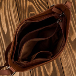 Torebka damska skórzana na ramię pojemna koniakowa Paolo Peruzzi AY-23-CG